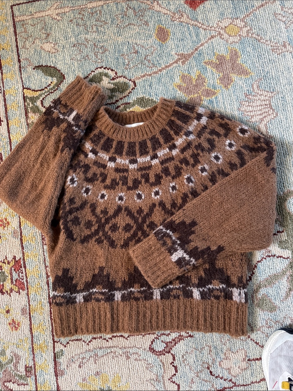 NWOT FRAME fair isle sweater, xs
